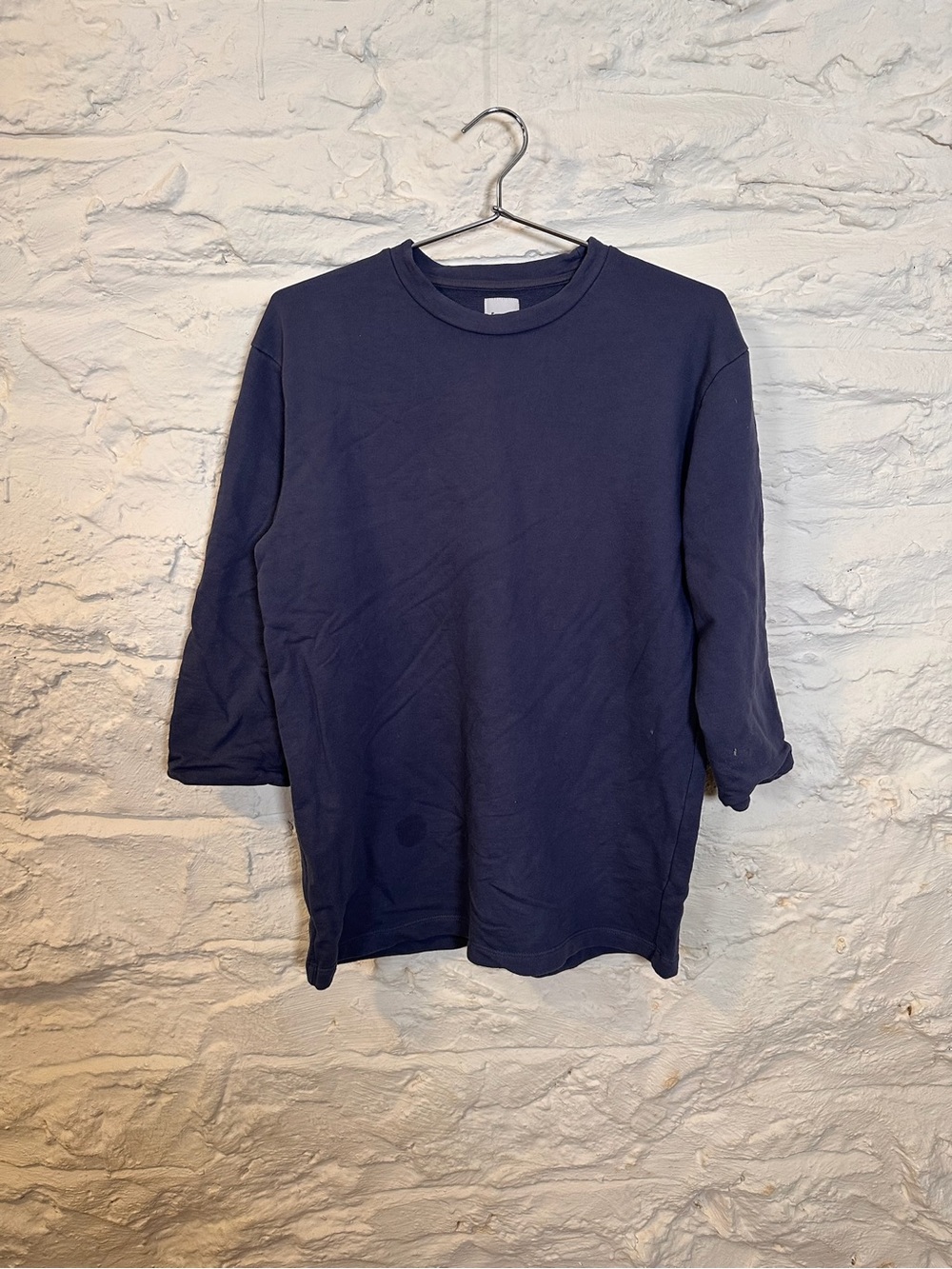 Men's Long Sleeve Crewneck Shirt - Navy